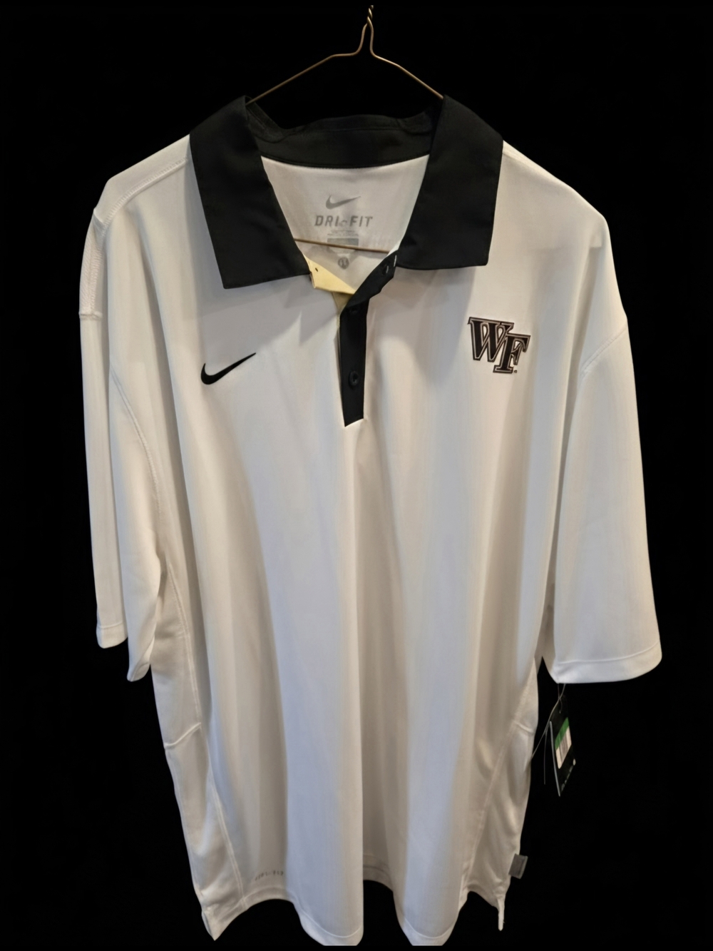 Men's Nike Dri-FIT Wake Forest Demon Deacons White Polo Shirt XL NWT